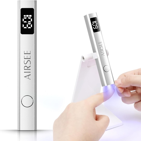 Sliver Cordless Mini Nail Lamp With Stand - Picture 1 of 13